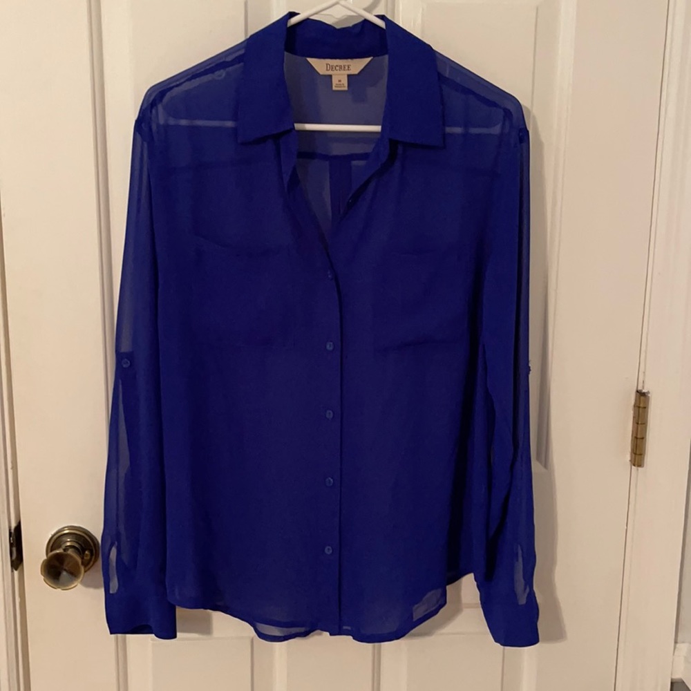 Blue shear blouse